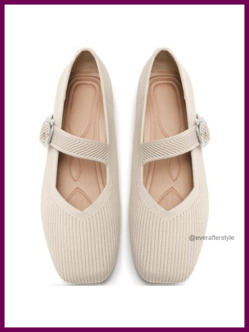 Women's Mesh Mary Jane Flats Soft Square Toe Ballet Shoes for Work